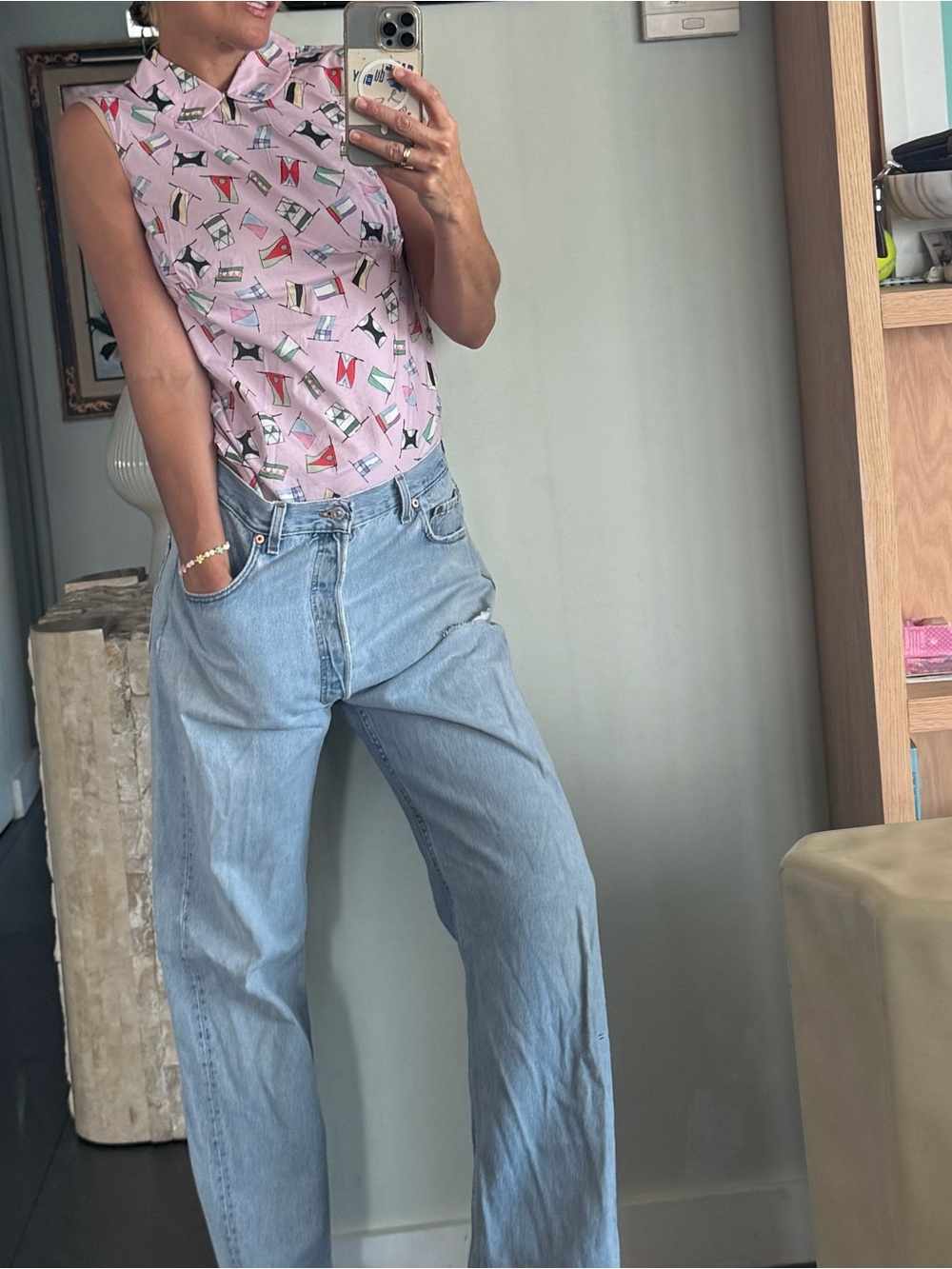 Miu Miu vintage flag top